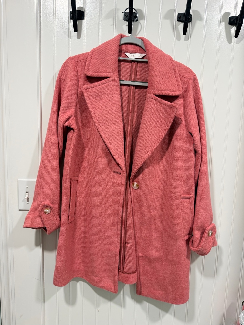 LC Lauren Conrad Dusty Coral Pea Coat